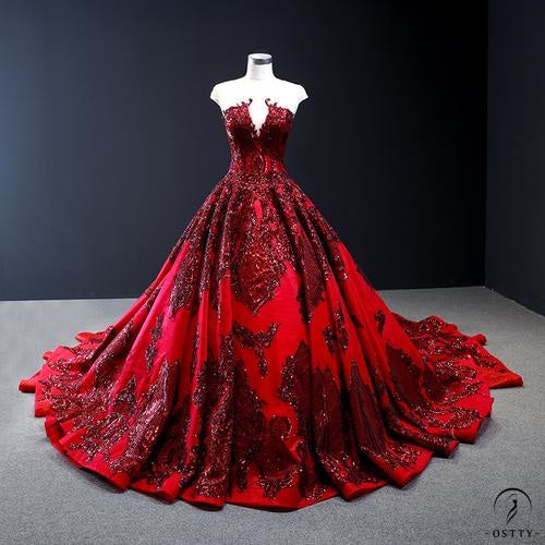 Red Wedding Dress Bridal Mori Super Fairy Dream Tail Maternity Pettiskirt Wedding Dress - Red / Custom Service - $958.52