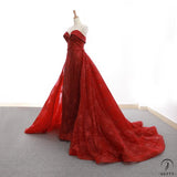 Red Wedding Dress Summer Korean Style Fishtail Floating Tube Top Evening Dress Banquet Trailing Pettiskirt - Red / Customized Dress - 