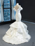 Wedding Dress Bridal Mori Super Fairy Dream Wedding Dress Stage Fishtail Pettiskirt - White / Custom made - $699.99