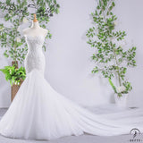 Wedding Dress Super Fairy Mori Style Dream Bride Solo Pettiskirt Fishtail Wedding Dress Princess Dress - White / Customized Service - 