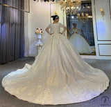 Copy of Copy of Copy of Copy of Copy of Long Sleeves Beading Wedding Dress OS3926 - $2,460.50