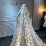 White Wedding Veil Bride Full Beads Pearls Diamonds Veils - $299.90