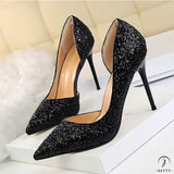Women Pumps Bling Sexy High Heels Glitter Wedding Party Women Heels Shoes Female Gold Silver Bridal Shoes Stiletto 9.5CM 868-8 - OSTTY