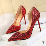 Women Pumps Bling Sexy High Heels Glitter Wedding Party Women Heels Shoes Female Gold Silver Bridal Shoes Stiletto 9.5CM 868-8 - OSTTY
